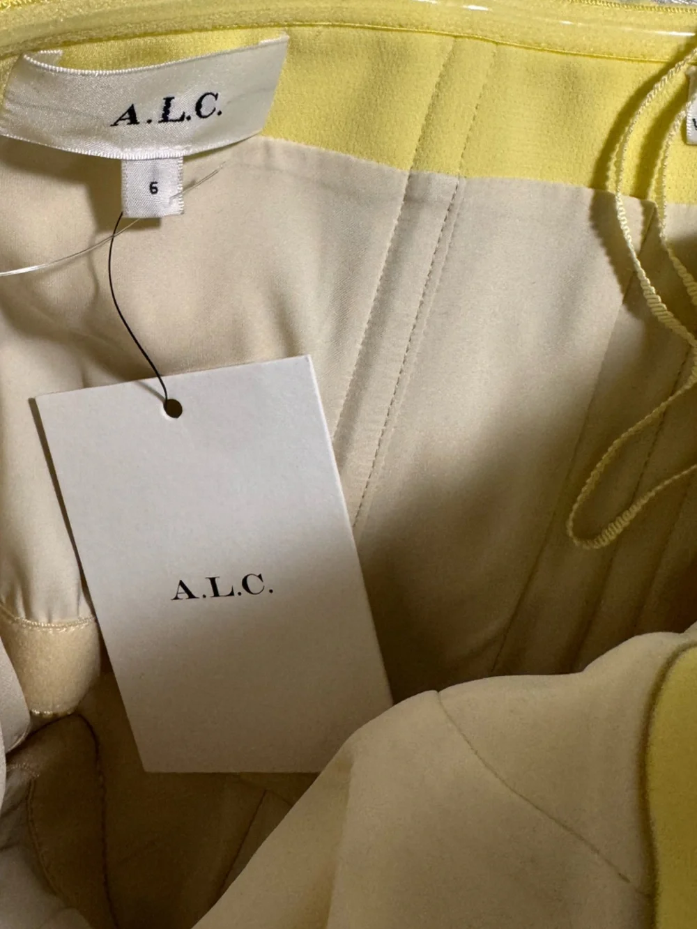 A.L.C. Strapless Elsie Mini Dress in Citrine, size 6, NWT - Picture 9 of 12
